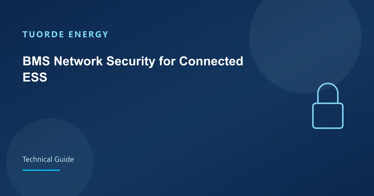 BMS Network Security for Connected ESS