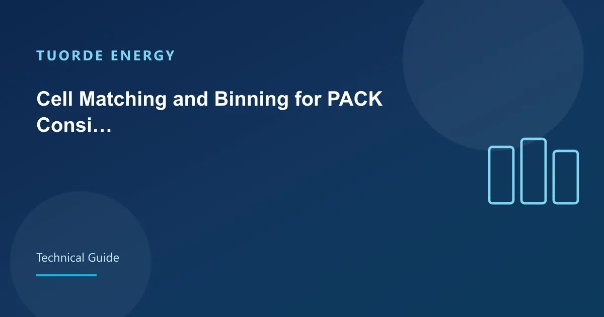Cell Matching and Binning for PACK Consistency