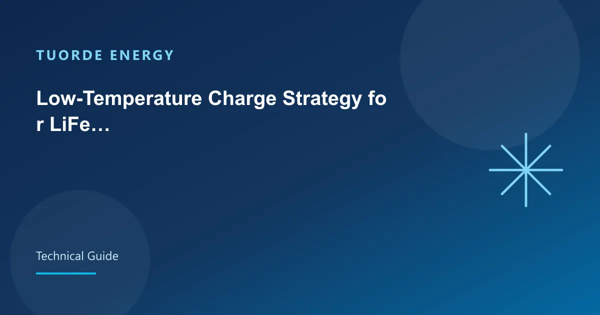 Low-Temperature Charge Strategy for LiFePO4 Packs